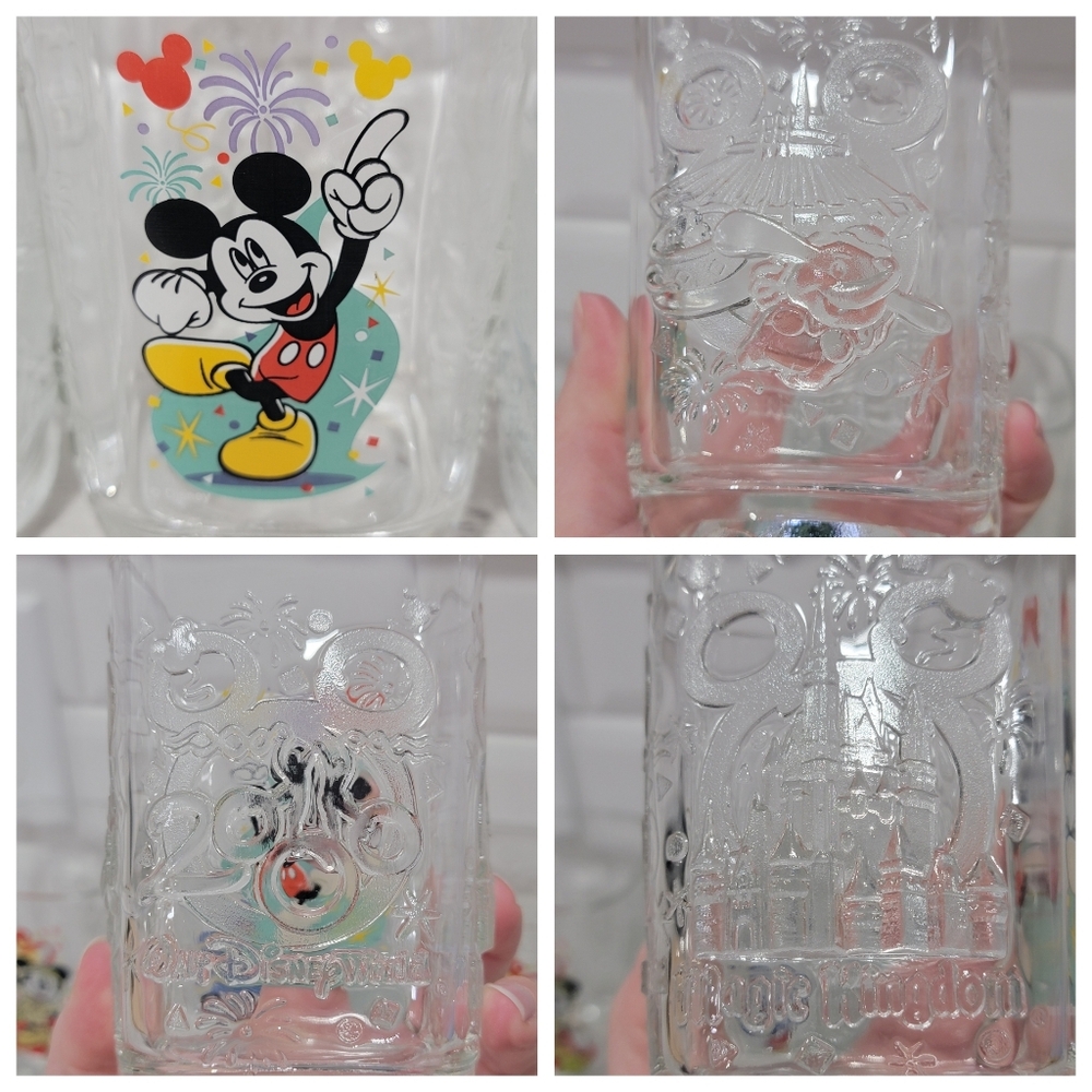 Vintage Y2K Walt Disney World 2000 McDonald’s Millennium Celebration Glass Cups - Picture 6 of 17